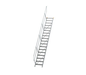 Treppe 45° St.br. 600 mm, 18 St., Alu ger. | © MUNK GmbH