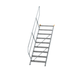 Stairs 45° step width 800 mm, 9 steps, gr. alu | © MUNK GmbH