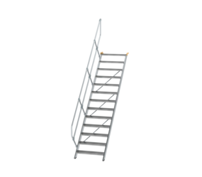Treppe 45° St.br. 800 mm, 13 St., Alu ger. | © MUNK GmbH