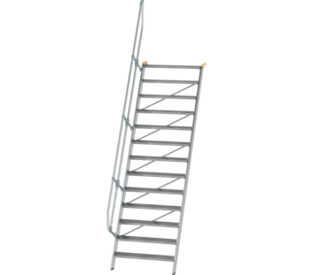 Stairs 60° step width 1,000 mm, 13 steps, gr. alu | © MUNK GmbH