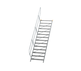 Treppe 45° St.br. 1000 mm, 14 St., Alu ger. | © MUNK GmbH