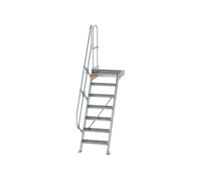 Treppe m. PF 60° St.br. 600 mm, 7 St., Alu ger. | © MUNK GmbH