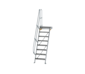 Treppe m. PF 60° St.br. 600 mm, 8 St. , Alu ger. | © MUNK GmbH