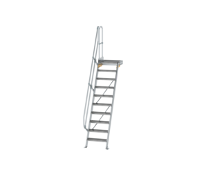 Treppe m. PF 60° St.br. 600 mm, 10 St., Alu ger. | © MUNK GmbH