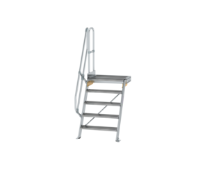 Treppe m. PF 60° St.br. 800 mm, 5 St., Alu ger. | © MUNK GmbH