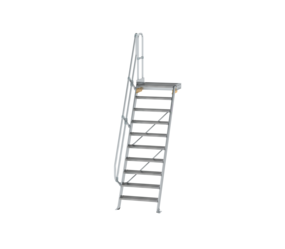 Treppe m. PF 60° St.br. 800 mm, 10 St., Alu ger. | © MUNK GmbH