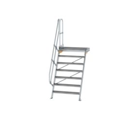 Treppe m. PF 60° St.br. 1000 mm, 7 St., Alu ger. | © MUNK GmbH