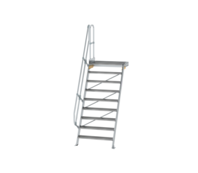 Treppe m. PF 60° St.br. 1000 mm, 9 St., Alu ger. | © MUNK GmbH