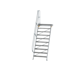 Stairs w. plat. 60° st.wid. 1,000 mm, 10 st, gr.al | © MUNK GmbH