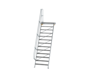 Treppe m. PF 60° St.br. 1000 mm, 13 St., Alu ger. | © MUNK GmbH