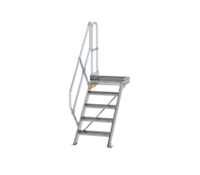 Treppe m. PF 45° St.br. 600 mm, 5 St., Alu ger. | © MUNK GmbH