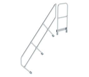 Stairs w. plat. 45° 2nd handrail for 7 steps, 45° | © MUNK GmbH