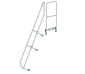 Stairs w. plat. 60° 2nd handrail for 7 steps, 60° | © MUNK GmbH