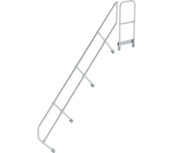 Stairs w. plat. 45° 2nd handrail for 11 steps, 45° | © MUNK GmbH
