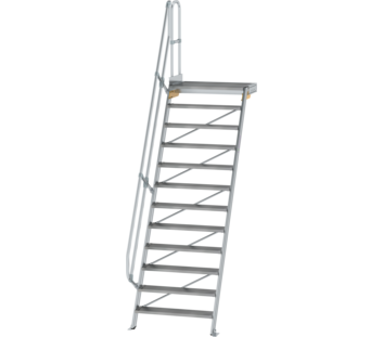 Stairs w. plat. 60° st.wid. 1,000 mm, 12 st, gr.al | © MUNK GmbH