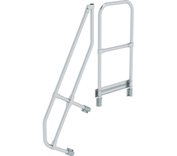 Stairs w. plat. 60° 2nd handrail for 4 steps, 60° | © MUNK GmbH
