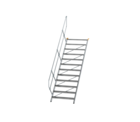 Stairs 45° step width 1,000 mm, 12 steps, gr. alu | © MUNK GmbH