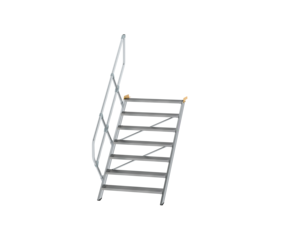 Treppe 45° St.br. 1000 mm, 7 St., Alu ger. | © MUNK GmbH