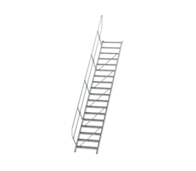 Treppe 45° St.br. 800 mm, 18 St., Alu ger. | © MUNK GmbH