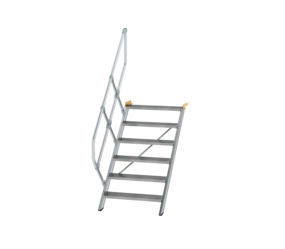 Stairs 45° step width 800 mm, 6 steps, gr. alu | © MUNK GmbH