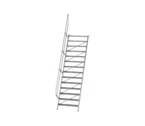 Stairs 60° step width 1,000 mm, 14 steps, gr. alu | © MUNK GmbH
