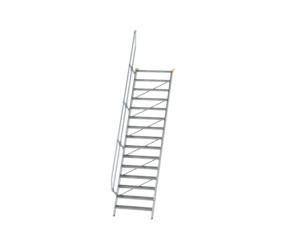 Stairs 60° step width 1,000 mm, 15 steps, gr. alu | © MUNK GmbH
