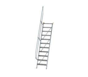 Stairs 60° step width 600 mm, 11 steps, gr. alu | © MUNK GmbH