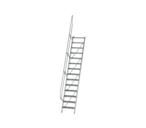 Treppe 60° St.br. 600 mm, 14 St., Alu ger. | © MUNK GmbH