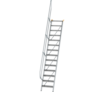 Esc. 60° larg. marche 600 mm, 14 mar., alu strié | © MUNK GmbH