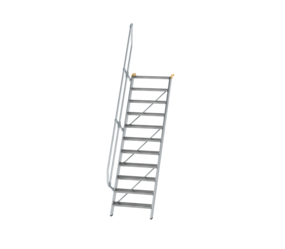 Stairs 60° step width 800 mm, 11 steps, gr. alu | © MUNK GmbH