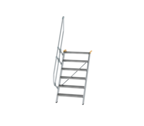Stairs 60° step width 800 mm, 6 steps, gr. alu | © MUNK GmbH