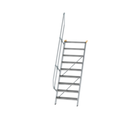 Treppe 60° St.br. 800 mm, 9 St., Alu ger. | © MUNK GmbH