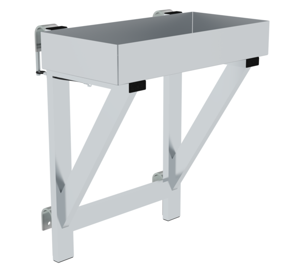Storage tray for railing 100 x 300 x 600 from 800mm step width | © MUNK GmbH
