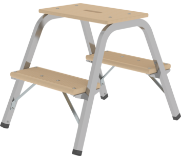Stahl-Holz-Tritt, 2x2 Stufen | © MUNK GmbH