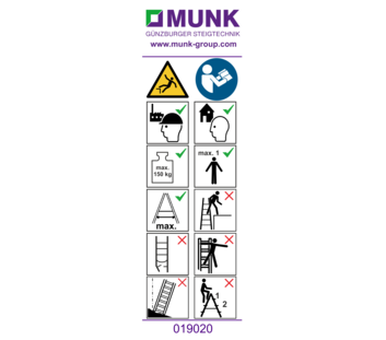 Aufkleber mit Benutzerhinweisen | © MUNK GmbH
