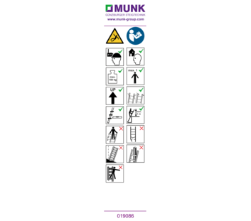 Aufkleber mit Benutzerhinweisen | © MUNK GmbH