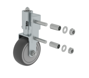 Spring-loaded castor Ø80 mm right for step ladder | © MUNK GmbH