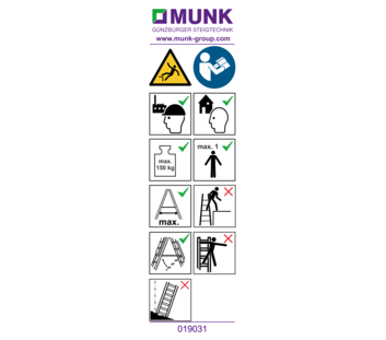 Aufkleber mit Benutzerhinweisen | © MUNK GmbH
