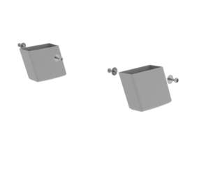 Kit de montage de sabot pour échelle bois 60x23mm | © MUNK GmbH