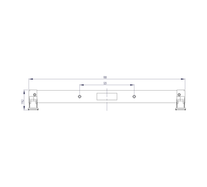 nivello crossbar 0.93 m, hole spacing 325 mm, rail height 73 mm incl. dimensions | © MUNK GmbH
