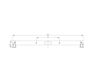 nivello crossbar 1.20 m, hole spacing 395 mm, rail height 85 mm incl. dimensions | © MUNK GmbH