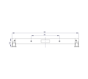 nivello crossbar 0.93 m, hole spacing 395 mm, rail height 85 mm incl. dimensions | © MUNK GmbH