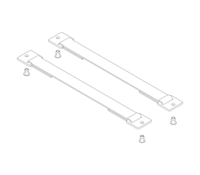 Gurtband mit Befestigungsplatten Länge 296 mm 1 Satz = 2 Stück, inkl. Nieten | © MUNK GmbH