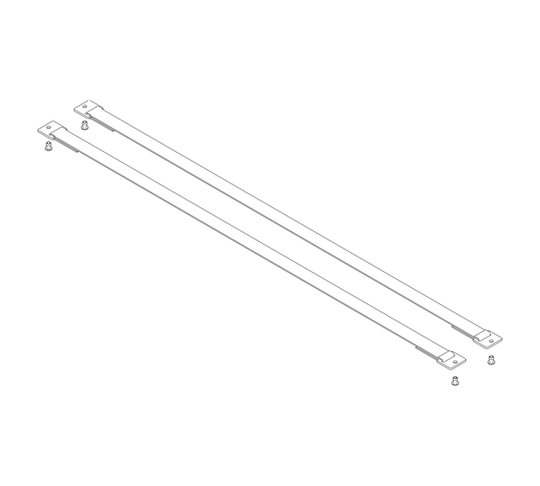 Webbing with mounting plates, length 900 mm, 1 set = 2 pieces, including rivets | © MUNK GmbH