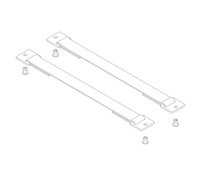 Webbing with mounting plates Length 316 mm 1 set = 2 pieces, incl. rivets | © MUNK GmbH