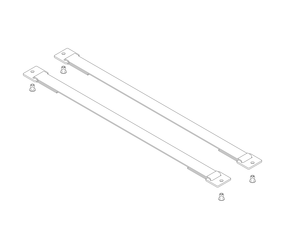 Webbing with mounting plates Length 487 mm 1 set = 2 pieces, incl. rivets | © MUNK GmbH