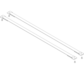 Gurtband mit Befestigungsplatten Länge 832 mm 1 Satz = 2 Stück, inkl. Nieten | © MUNK GmbH