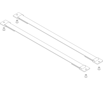 Sangle avec plaques de fixation, longueur 500 mm, 1 jeu = 2 pièces, rivets compris | © MUNK GmbH