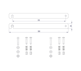 Line drawing: Rigid connection (spare part 800130) | © MUNK GmbH