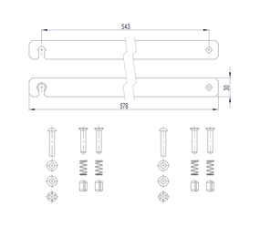 Line drawing: Rigid connection (spare part 800134) | © MUNK GmbH
